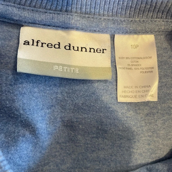 Alfred Dunner blue front zipper jacket size petite 10 - Picture 5 of 5